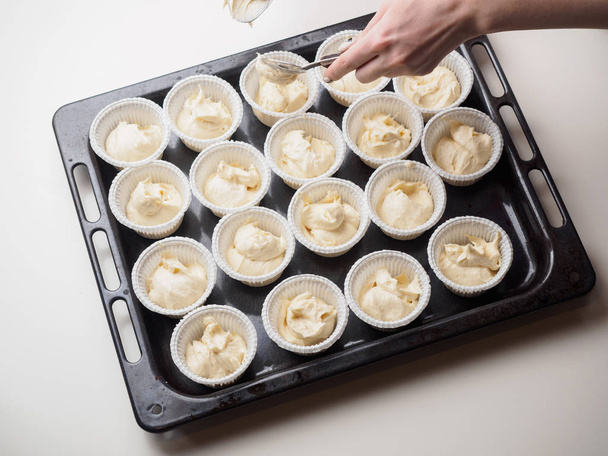 Cupcake muffin papieren formulieren - Foto, afbeelding