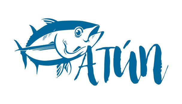 modrá tuňáky logo  - Vektor, obrázek