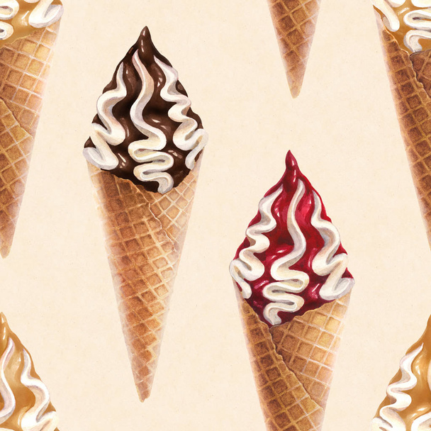 modèle de cônes de crème glacée
 - Photo, image