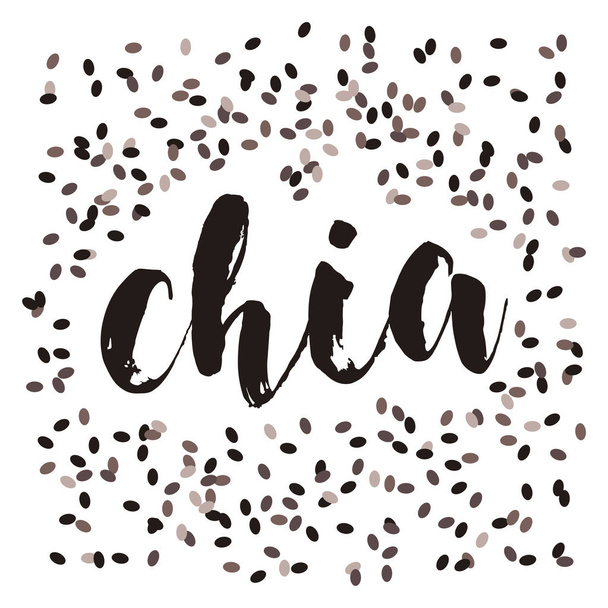 brown chia seeds - Vector, Image