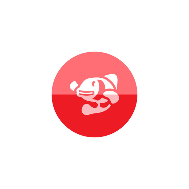 Clown ryb ikona - Vektor, obrázek