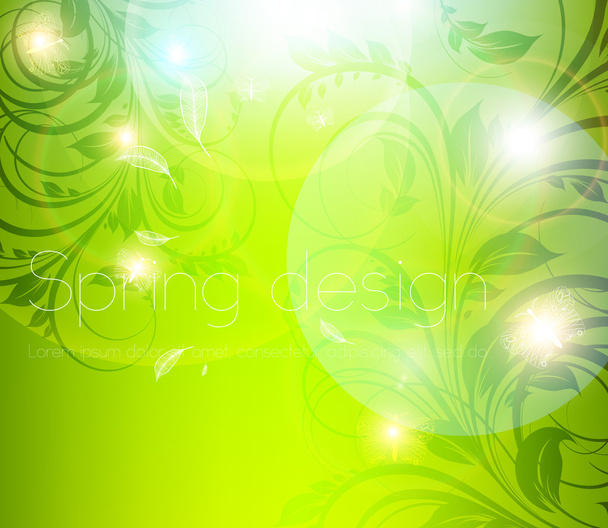 Abstract colorful bright spring or summer floral background with flowers for design. - Vettoriali, immagini
