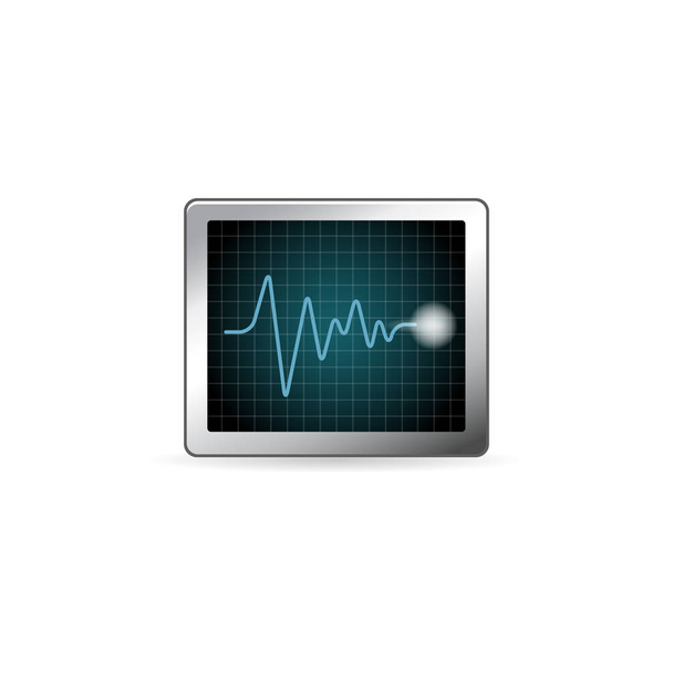 Icône de couleur - moniteur de fréquence cardiaque
 - Vecteur, image