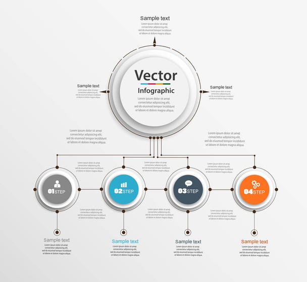 Steps abstract infographics number options template. Can be used for workflow layout, diagram, business step options, banner, web design. Vector eps 10 - Vetor, Imagem