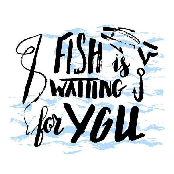 Fisch wartet auf dich - Vektor, Bild
