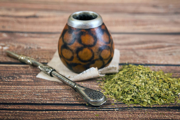 Yerba mate cup and straw - Photo, Image