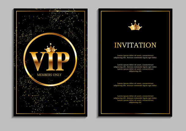 Abstract Luxury VIP Members Only Invitation Background Vector Il - Vector, Image