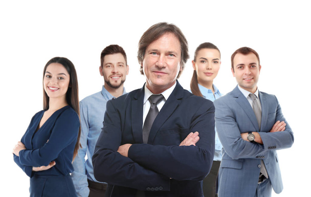 Group of business people on white background - Fotó, kép
