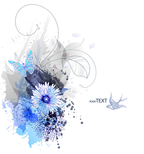 Abstract floral colorful background - Vektor, kép