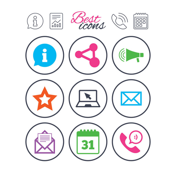 Communication icons set - ベクター画像