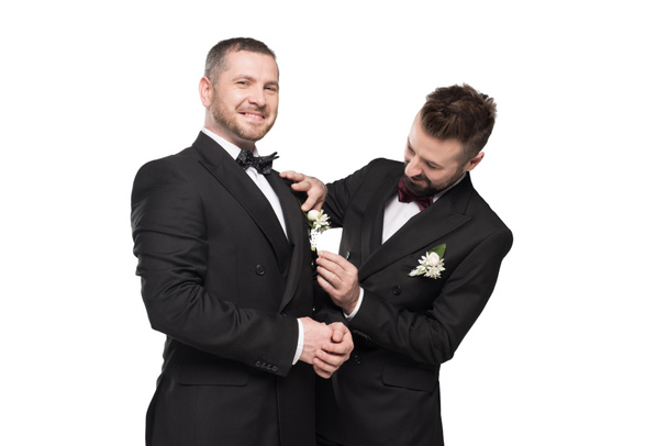 couple of grooms preparing to wedding day - Photo, Image
