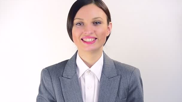 Happy young business woman - Video, Çekim