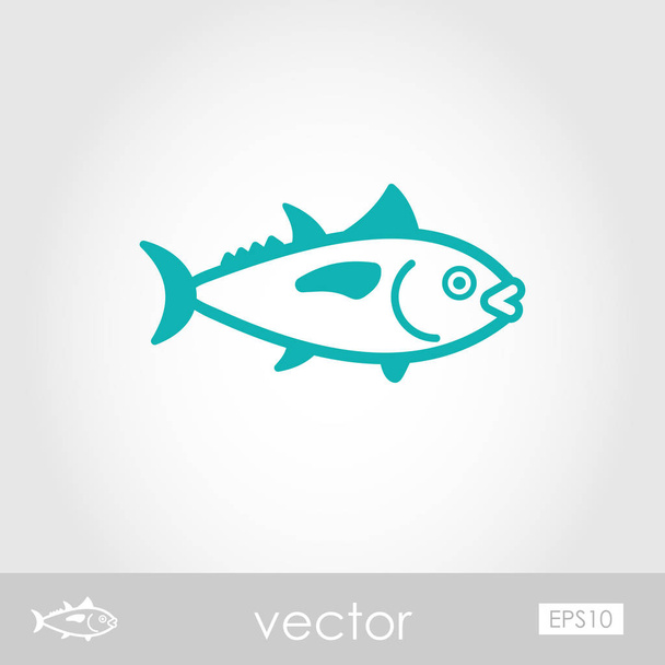 Tonhal szerkezeti ikon. Halászat. Nyaralás - Vektor, kép