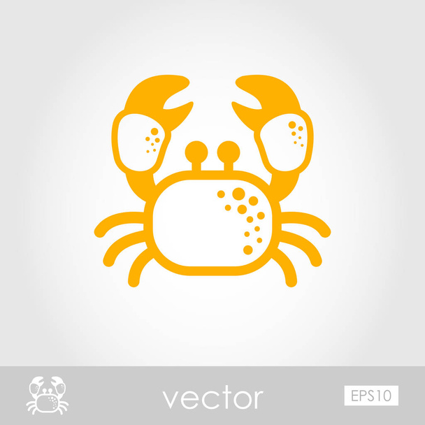 Crab outline icon. Summer. Vacation - Vector, Image