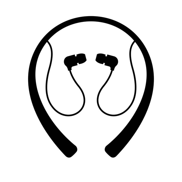 Fitness headphones, shade picture - Vector, afbeelding