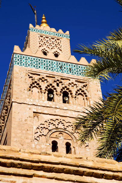 history   maroc africa  minaret palm    sky - Photo, Image