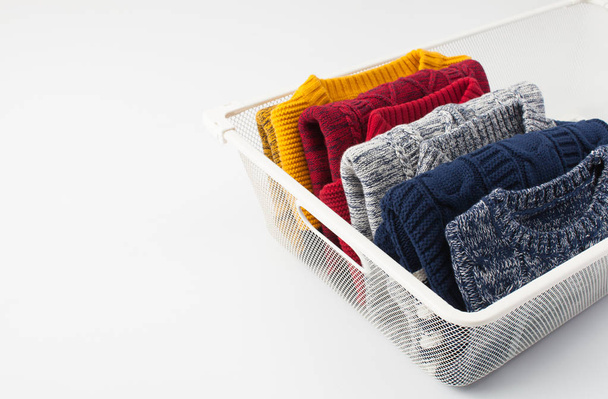 A pile of clothes on white background - Fotoğraf, Görsel
