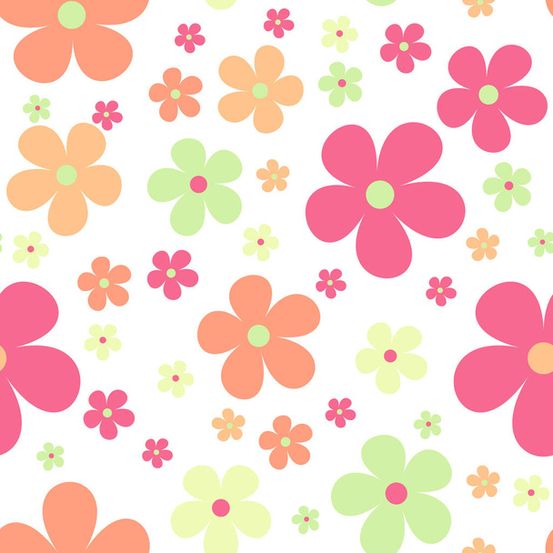 Seamless cute floral pattern. Vector background - Vektor, Bild