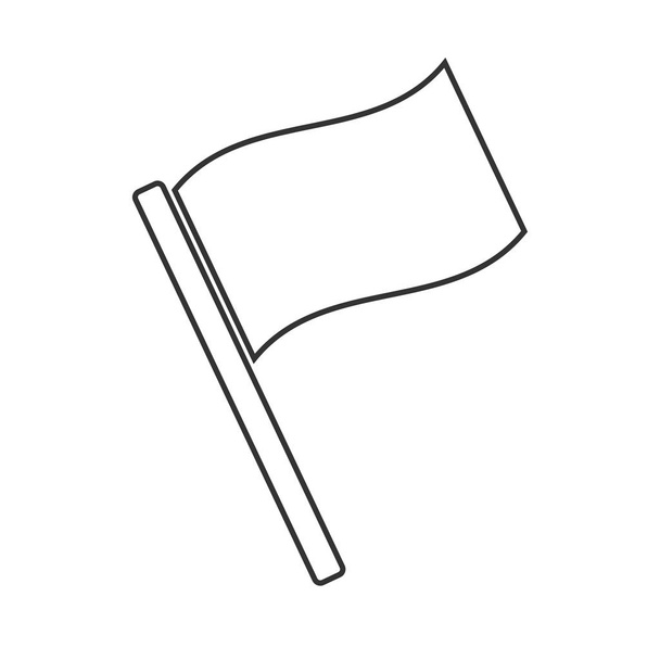 Flag icon, flat design. Vector illustration - Vettoriali, immagini