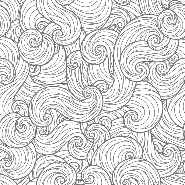 Seamless abstract hand-drawn waves pattern - Vector, afbeelding