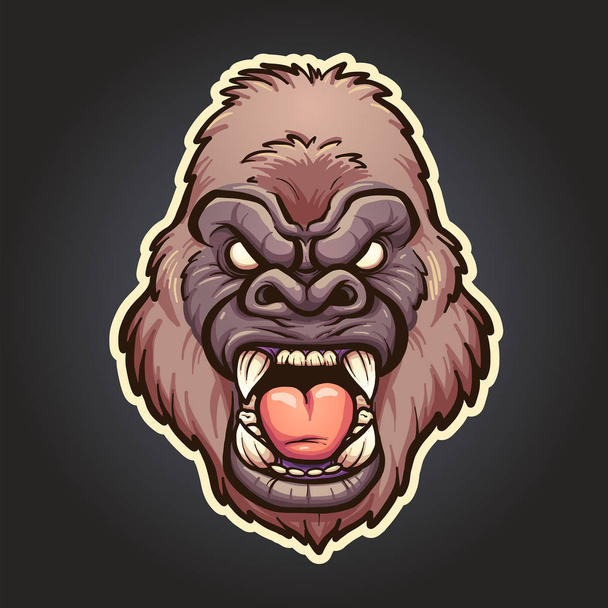 Mascotte gorilla arrabbiato
 - Vettoriali, immagini