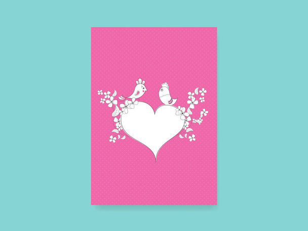 День Святого Валентина Вітальна картка  - Вектор, зображення