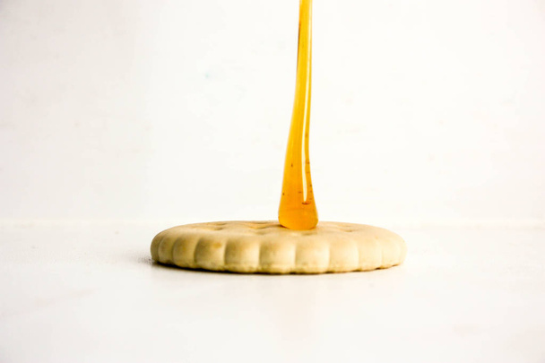 Cookies round wheat with honey drop - Fotó, kép