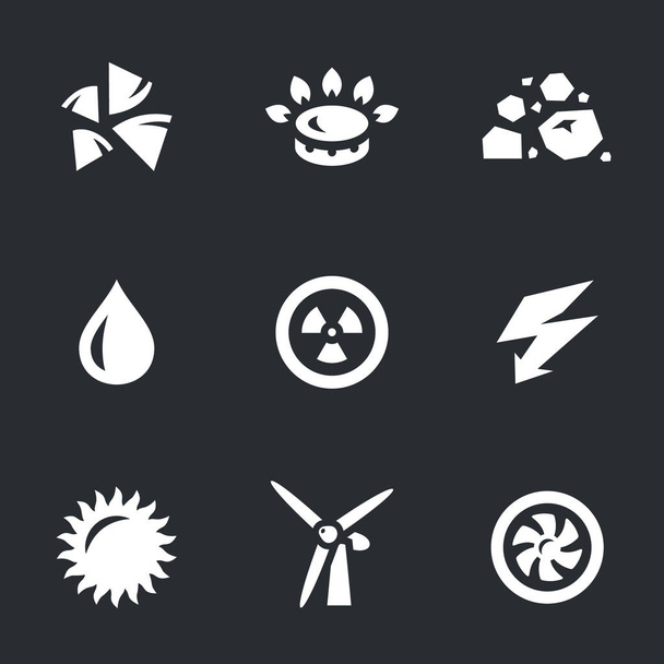 Vector Set of Energy Source Icons. - Vecteur, image