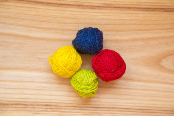 A beautiful yarn balls in vibrant colorful tones - Photo, Image