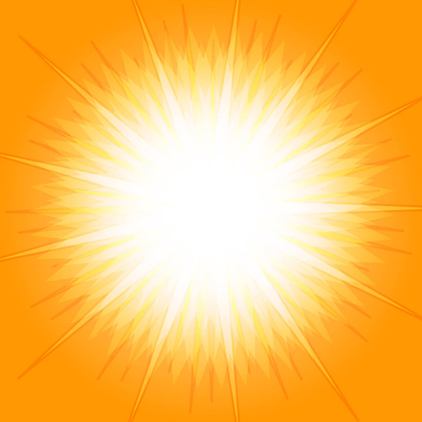 抽象的な背景デザインのコンセプトのオレンジ スター バースト - ベクター画像