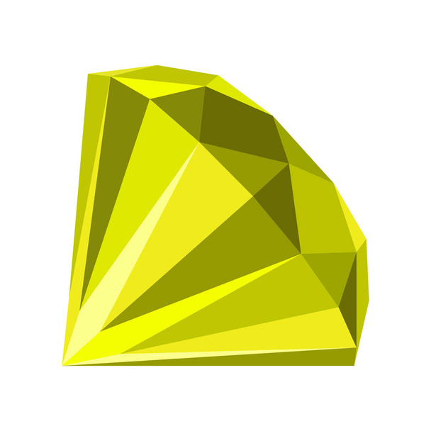 Διαμάντι στρογγυλό σχήμα, ορατή με προοπτική γωνίες εμφανίζονται ασύμμετρο. - Διάνυσμα, εικόνα