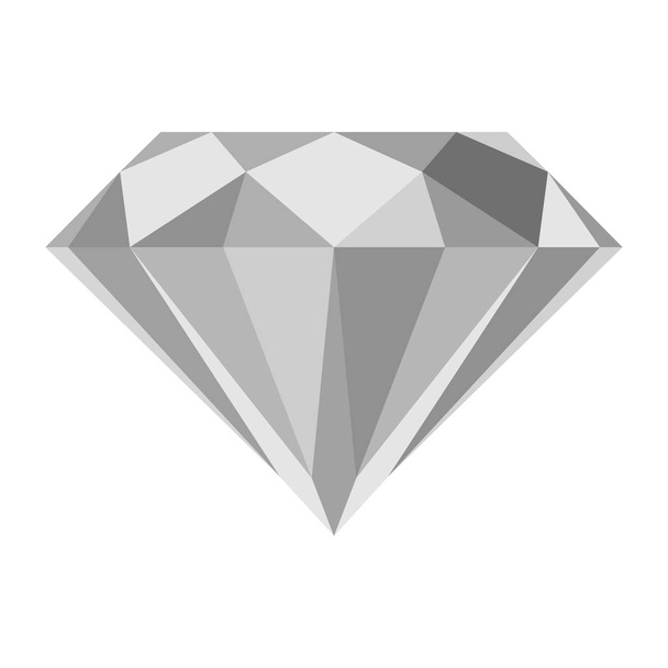 Διαμάντι στρογγυλό σχήμα, φαίνεται πλαϊνή όψη. - Διάνυσμα, εικόνα