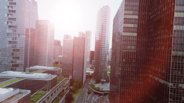 distrito financiero de la ciudad y edificios de rascacielos
 - Metraje, vídeo