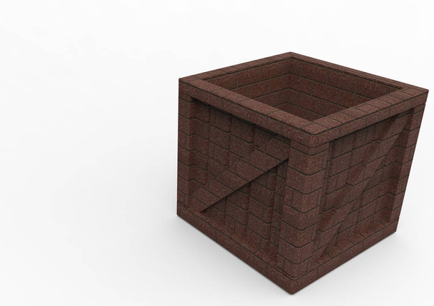 Marco caja de madera 3D
 - Foto, Imagen