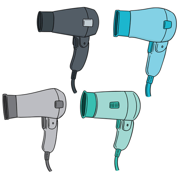 vector set of hair dryer - Vector, Image