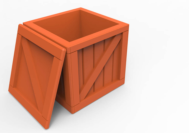 Ramy drewniane pudełko 3d - Zdjęcie, obraz