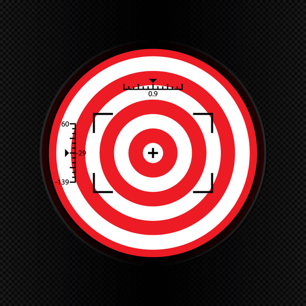 Target icon, sight sniper symbol isolated on white background, Crosshair and aim vector illustration - Vektor, Bild