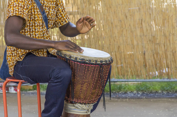african dlembe player - Photo, Image