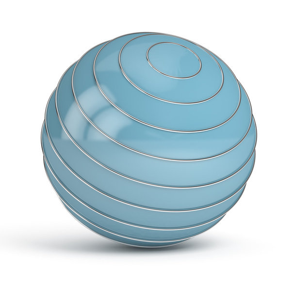 Blue Sphere on white background - Zdjęcie, obraz