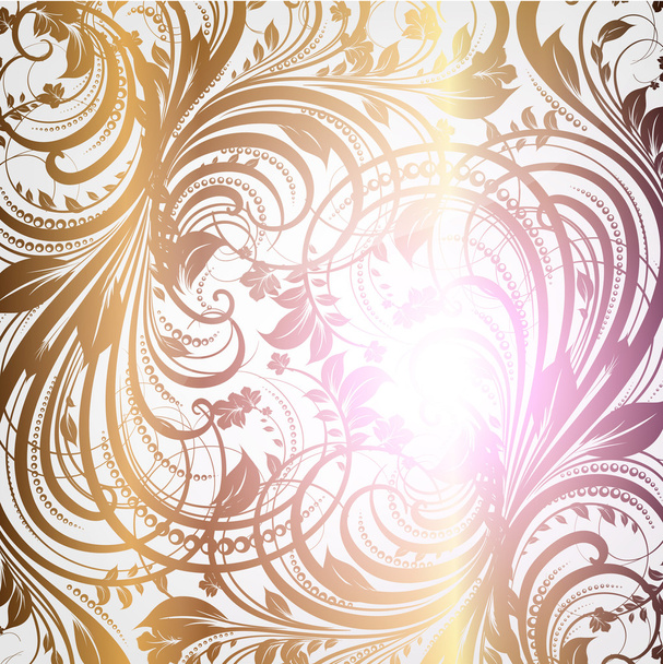 Seamless wallpaper pattern gold, vector - Vector, Image