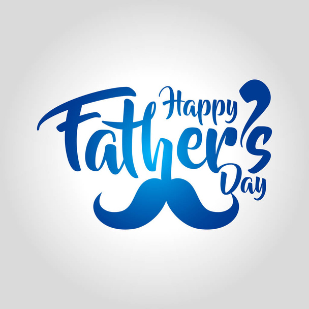happy fathers day greeting card vector illustration - Vector, Image