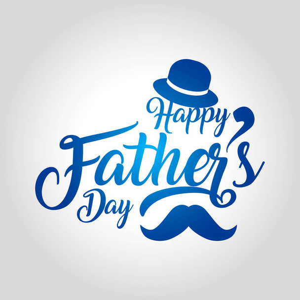 happy fathers day greeting card vector illustration - Vektor, kép
