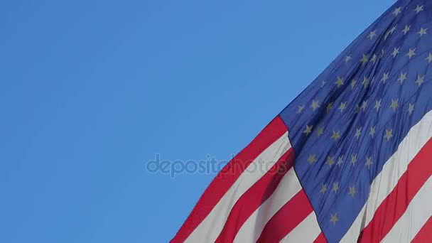 drapeau américain agitant. - Séquence, vidéo
