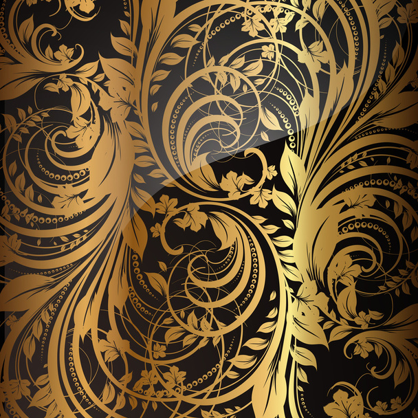 naadloze achtergrond patroon goud, vector - Vector, afbeelding