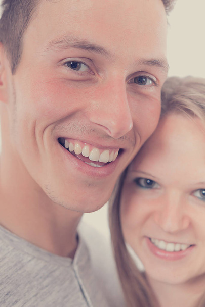 Young happy couple, closeup - Photo, Image