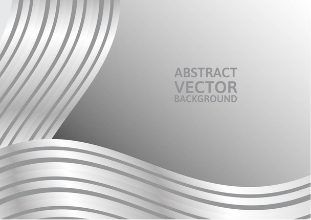 Grijze curve abstract vector achtergrond met kopie ruimte - Vector, afbeelding