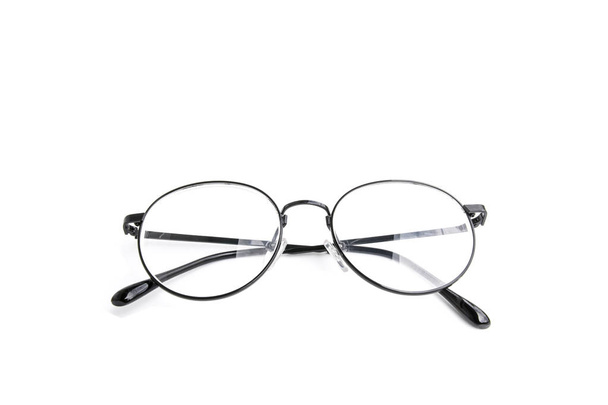 Black eye  glasses isolated on white background. - Photo, Image