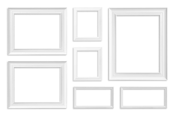 Witte houten frames - Foto, afbeelding