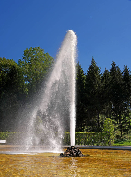 Fountain in the lower park of the Petergof's palace complex. St. Petersburg. Russia. - 写真・画像