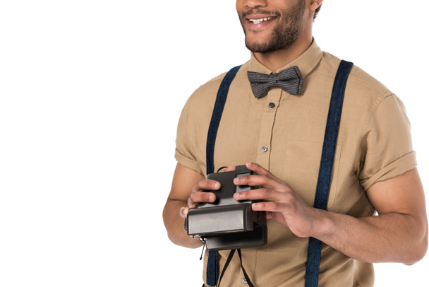 Mladý muž s instantní fotoaparát  - Fotografie, Obrázek